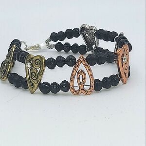 Hand crafted paper bead bracelet